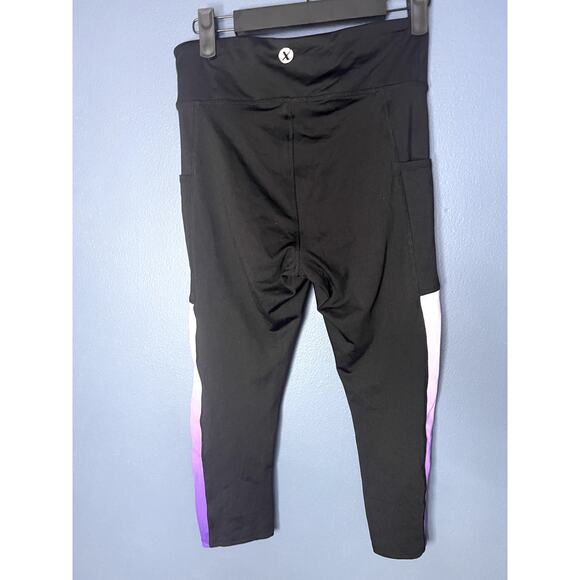 Xersion Leggings Women's Size Small Purple Ombre Sheer Panel Yoga Exercise - Picture 3 of 8
